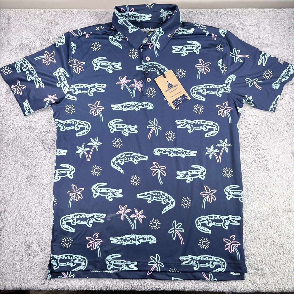 NWT Chubbies Men's The Neon Glad Performance Golf Polo Size Small - Picture 3 of 8